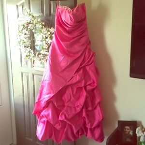 Pink ruffle Prom Dress