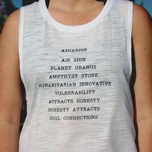 AQUARIUS ZODIAC MISCLE T-SHIRT