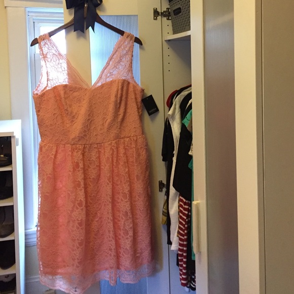 ***Host Pick***  Blush lace dress - Picture 2 of 4