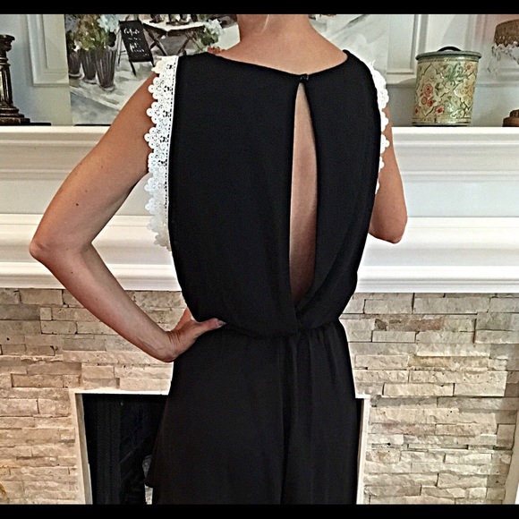 Stunning black and crochet romper! LAST ONE - Picture 2 of 4