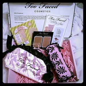 Too Faced Cosmetic Bag Bundle + Sample Cards