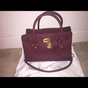 Michael Kors Medium Hamilton Merlot