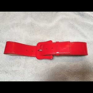 Express Red Patent Leather Belt!