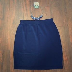 St. John Knit Skirt (Navy Blue)