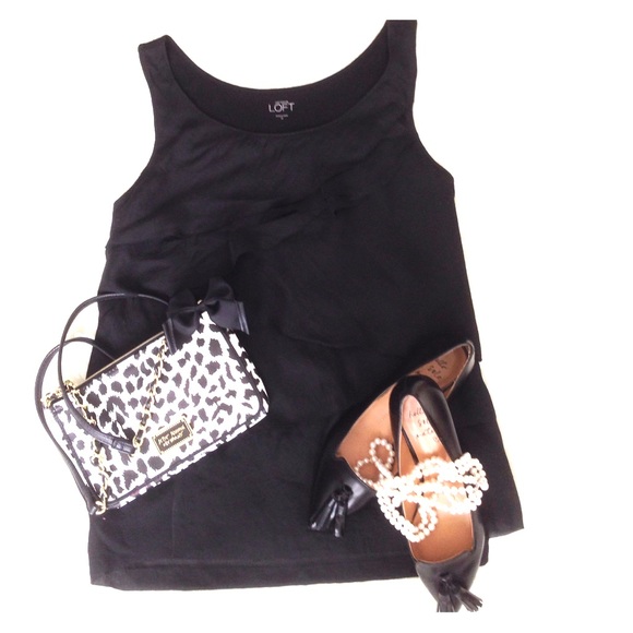 LOFT Tops - LOFT ruffle layered tank top EUC Medium