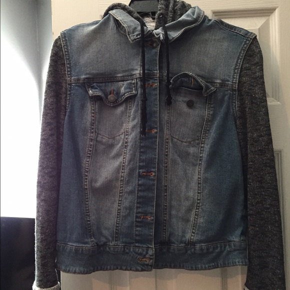 Jean vest with built in sweater