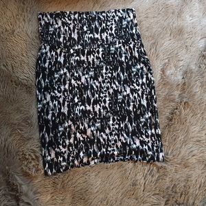 Printed Body-con Skirt