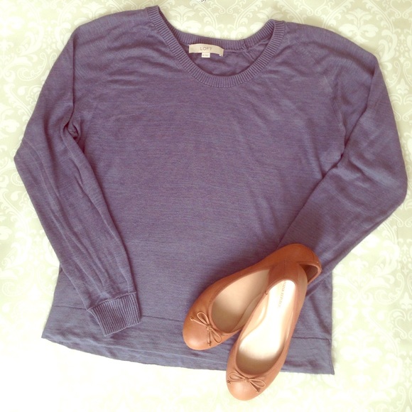 LOFT Tops - LOFT Periwinkle blue Linen Size M
