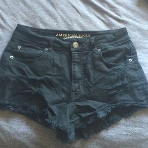Black American Eagle hi-rise festival shorts