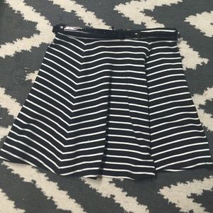 Black and White Skater Skirt