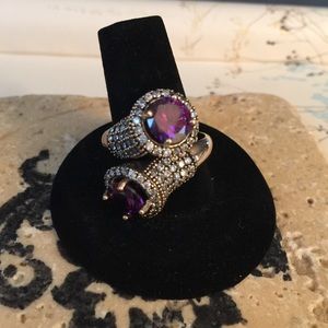 TURKISH AMETHYST WHITE TOPAZ TWIST