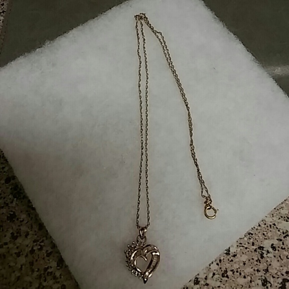 24k gold Heart pendant necklace