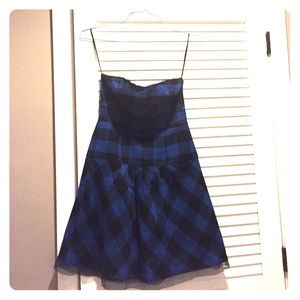 Strapless checkered American Eagle dress