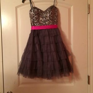 Sequenced short prom dress