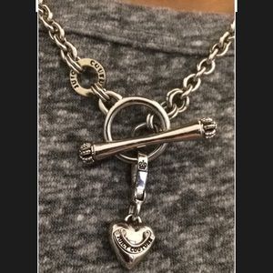 Juicy Couture Silver Chain Necklace with 💟Pendant