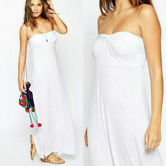 ASOS Twist Beach Bandeau Maxi Dress - Picture 2 of 4