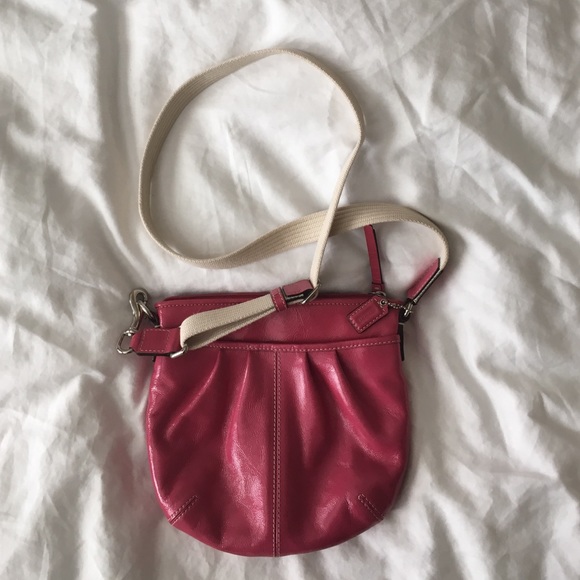 Coach hot pink messenger bag.