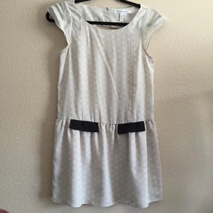 Drop Waist Cutout Cap Sleeve Dress