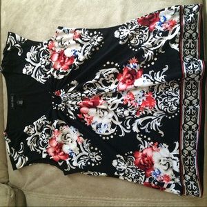 WHBM floral sleeveless top