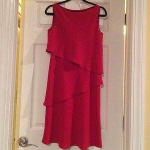 Red tiered dress
