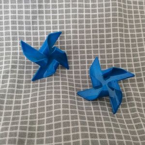 ⭐️HP⭐️ Vibrant Blue Pinwheel Earrings