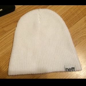 white Neff beanie