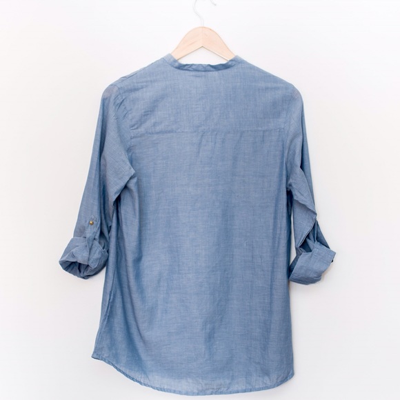 Lightweight Denim Blue Top - Picture 2 of 2