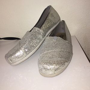 Sparkly slip on shoes