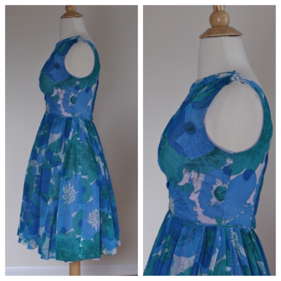 Vintage 1950's Full Tulle Skirt Tea Party Dress - Picture 3 of 4