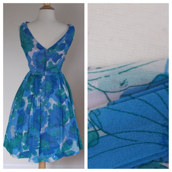 Vintage 1950's Full Tulle Skirt Tea Party Dress - Picture 4 of 4