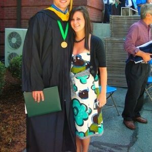 Pretty floral strapless dress with tie