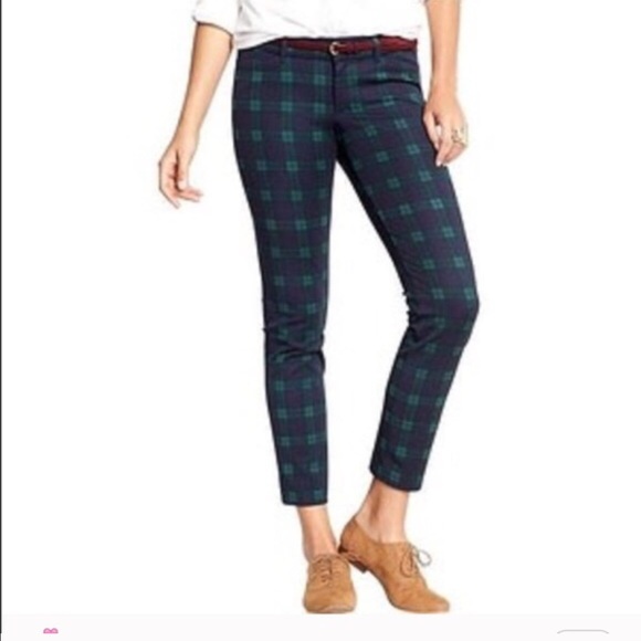 old navy plaid pixie pants