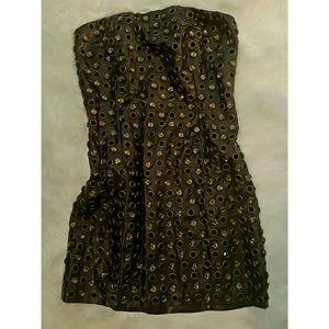 Embellished Leather Dress