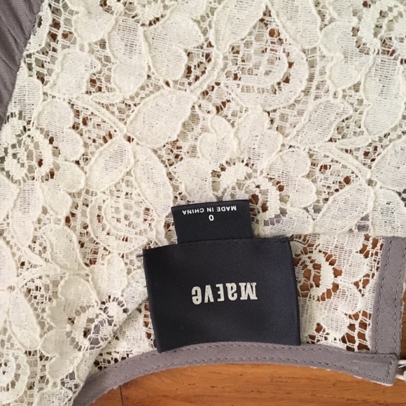 Maeve anthropologie lace top with grey sleeves - Picture 3 of 4