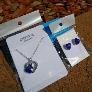 Crystal Heart Jewelry Set *Free Pearls*
