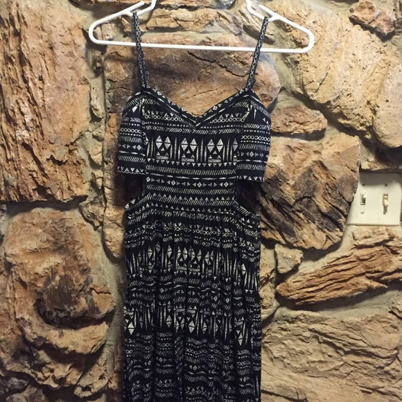 Aztec print, maxi dress.