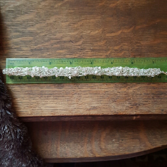 ⤵️⤵️Sterling Silver, Pearl Bracelet NWOT - Picture 2 of 2