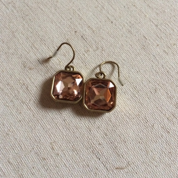 Retro glam square earrings