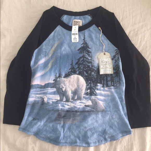 LF, One of a Kind- Polar bear baseball tee