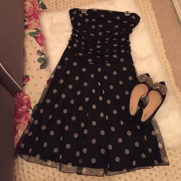 Vintage Look PolkaDot Prom Dress - Picture 2 of 4