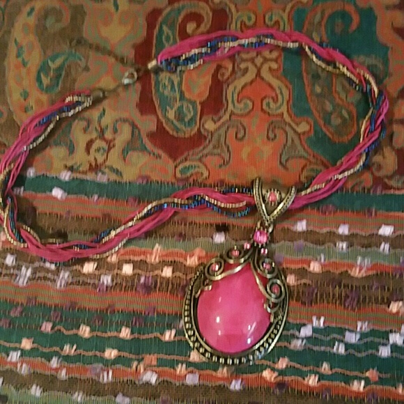 Hot pink necklace