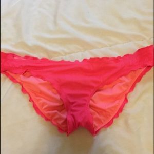 Neon hot pink Ruffle cheeky bottom
