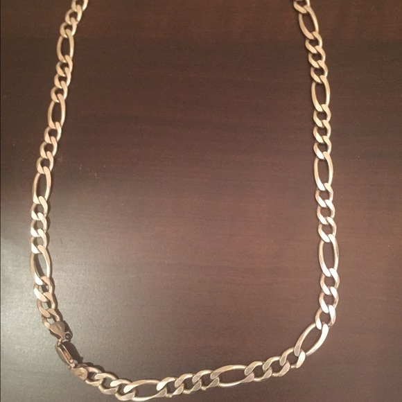 Men's Figaro Necklace Silver 23''