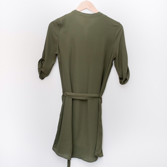 SOLD OUT! Olive Belted Dress - Picture 2 of 2