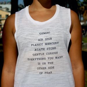 GEMINI ZODIAC MUSCLE TEE