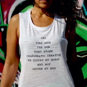 LEO ZODIAC MUSCLE TEE