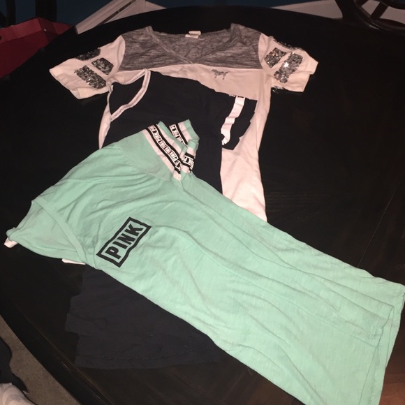 3 items PINK by VS tee shirts all size Large