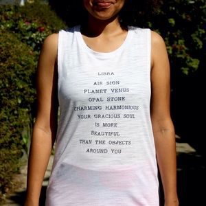 LIBRA ZODIAC MUSCLE TEE