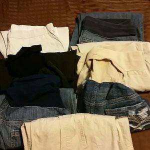 Bundle Medium maternity pants,capris and skirts