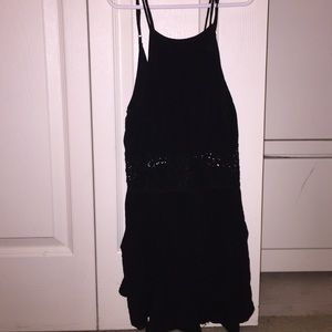 Black Crotchet Romper
